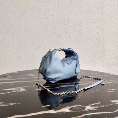 Prada Blue Nylon Re-Edition 2006 Hobo Bag