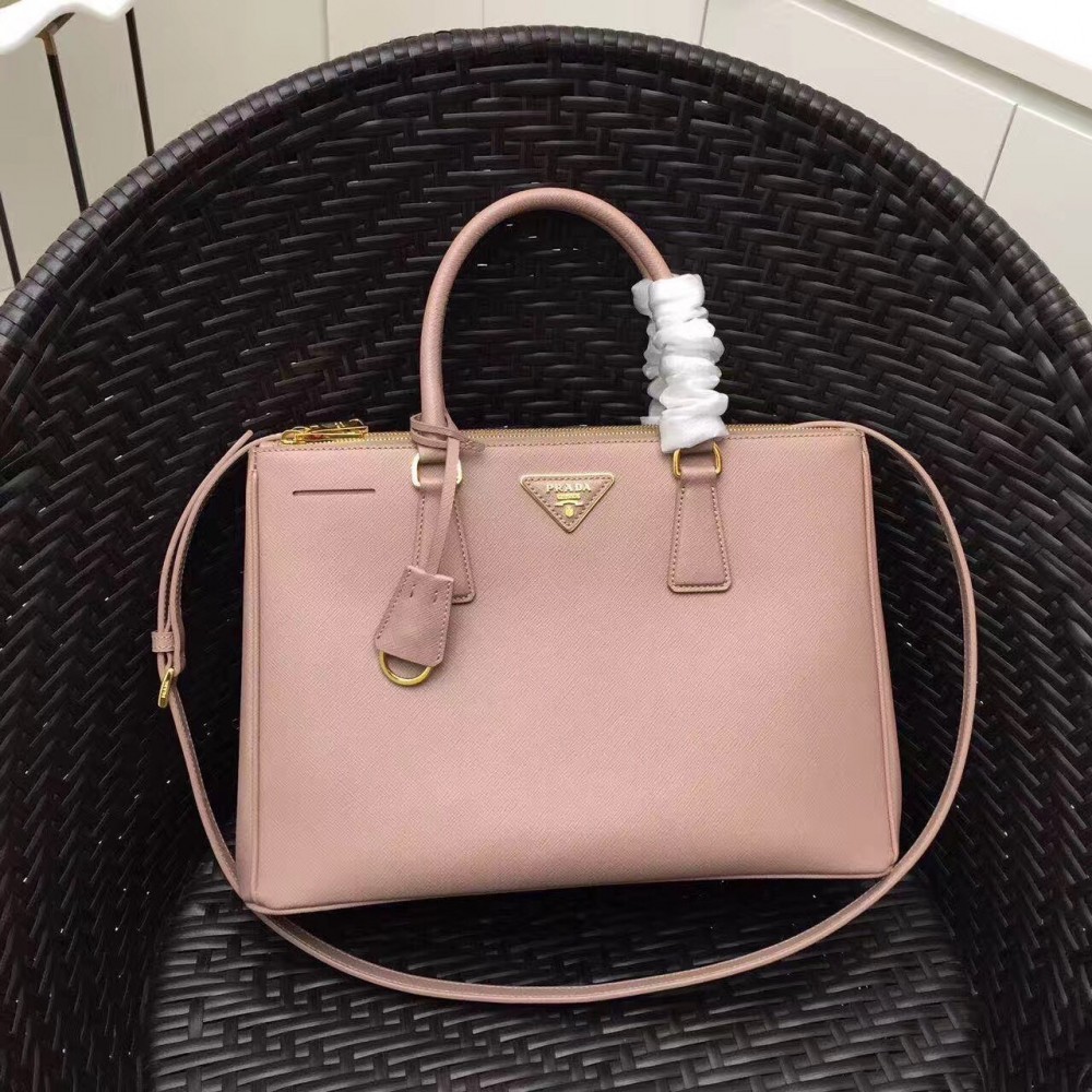 Prada Galleria Medium Bag In Pink Saffiano Leather