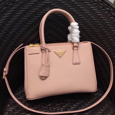 Prada Galleria Small Bag In Powder Pink Saffiano Leather