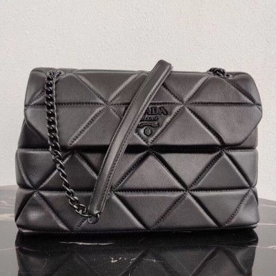 Prada Large Spectrum Bag In Black Nappa Leather