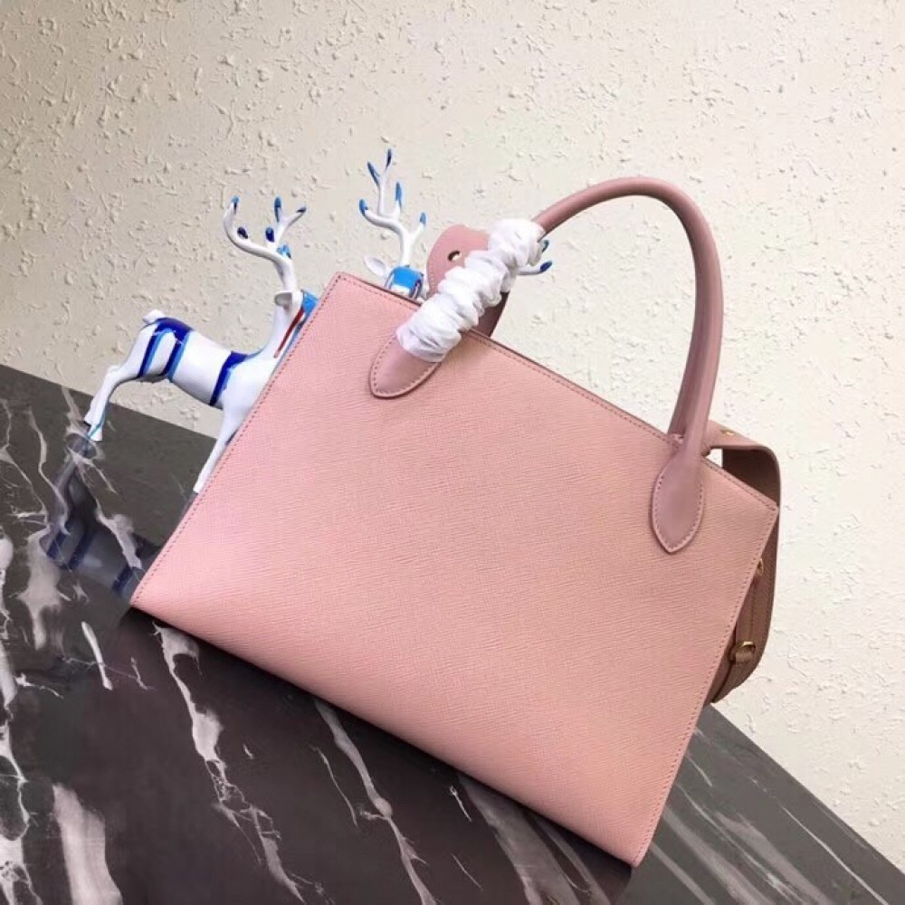 Prada Monochrome Bag In Nude Saffiano Leather